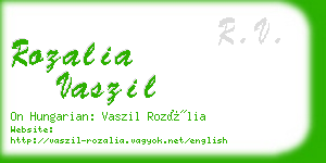 rozalia vaszil business card